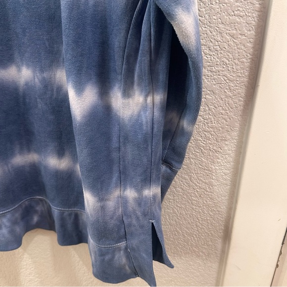 Blue Tie-Dye Striped Oversized Sweatshirt size L - Picture 4 of 4